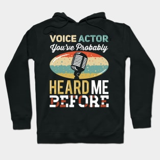 Voice Over Artist Microphone - Voice Actor Gift Hoodie